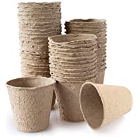 Housolution Macetas de Turba para Las Plántulas [100 Piezas]- Kit de Bandeja de Inicio de Semillas de Jardinería de 3…